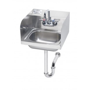 Krowne HS-43 17-1/4 Inch Hand Sink Stainless Steel Wall Mounted Wrist Blade Handles