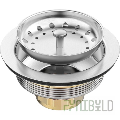 Vollrath 7466 Strainer Fits 2 Inch Drain Stainless Steel for Wall Mounted Sinks