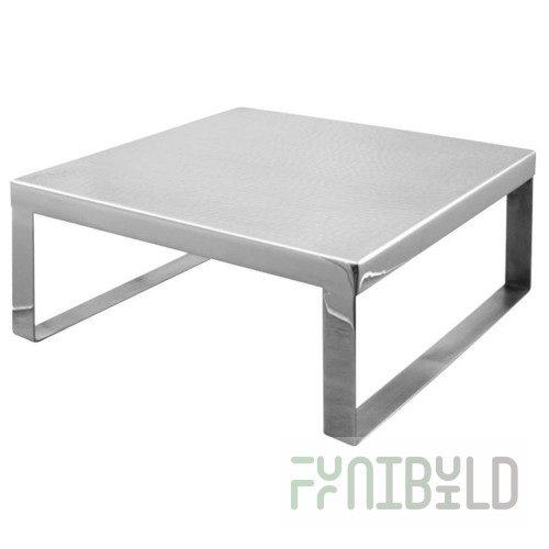 Steelite DWFB66 6 Inch Square Riser with Stainless Steel - Display Riser Individual