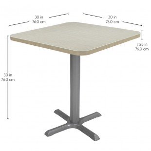 Forbes Industries REV3030MXE#IC###-###42 30 Inch Square Cafe Table Bar Height Laminate