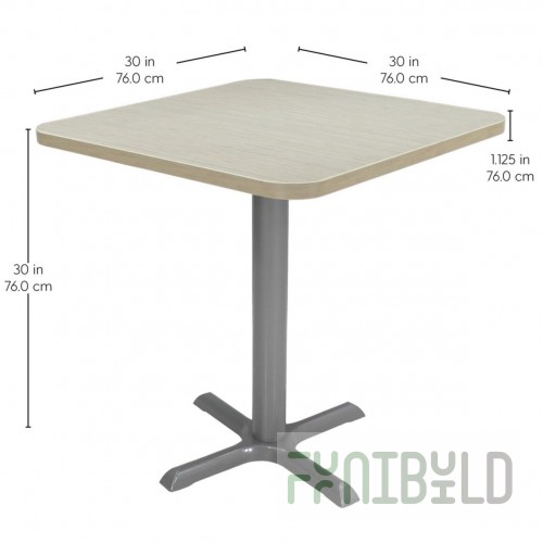 Forbes Industries REV3030MXE#IC###-###42 30 Inch Square Cafe Table Bar Height Laminate