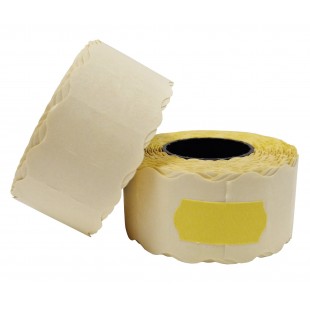 Labels 26x12 wavy edge yellow (Universal) 800