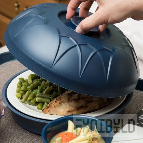 Dinex DX540050 Fenwick Midnight Blue Insulated Meal Delivery Dome for 9