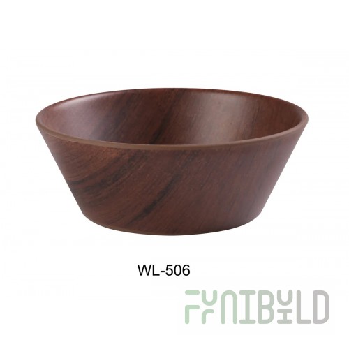Yanco WL-503 1.8 Oz Brown Woodland Sauce Dish Melamine Round 3 Inch
