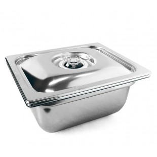 Sirman 5858VAC12100B 1/2 H 100 Reinforced Gastronorm Containers For Vacuum Use With External Vacuum Hose