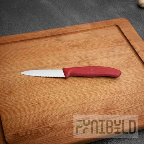 Thunder Group SLKF421RD 3-1/4 Inch Blade Red Polypropylene Paring Knife