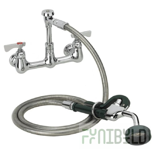 Krowne 19-108L Utility Spray Assembly 8 Inch Centers with Stainless Steel Hose