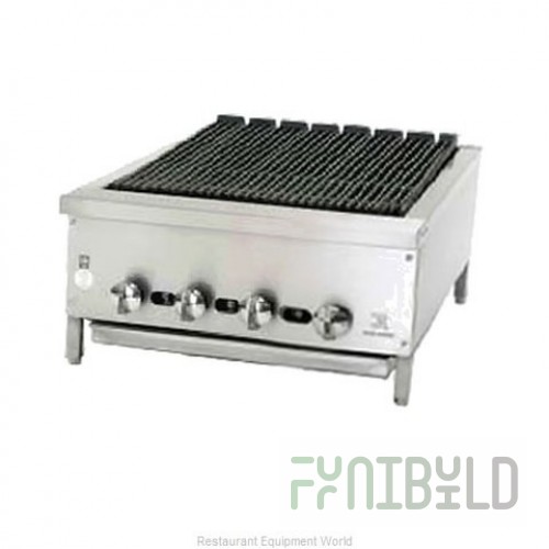 Jade Range JB-24_NAT 24 Inch Charbroiler Gas with Infinite Controls 60000 BTU