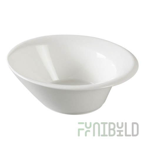 Yanco VE-712 68 Oz Round Salad Bowl White Melamine Dishwasher Safe