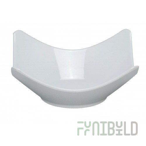 Yanco RM-507 16 Oz White Square Salad Bowl Dishwasher Safe Melamine 4 Dozen Packs
