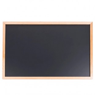 Aarco OC2436NT 36 Inch Black Chalkboard with Solid Red Oak Frame Gloss Finish