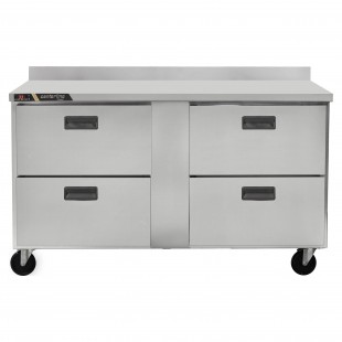 Traulsen CLUC-60F-DW-WT 60 Inch Two Section Undercounter Freezer with Work Top