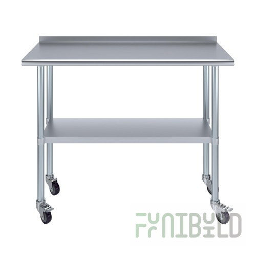 Forbes Industries 7035TG-36 36 Inch Collapsible Square Table Stainless Steel Glass