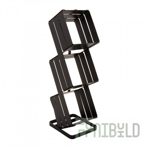GET Enterprises MTS-32-MG-GA 8 Inch 3-tier Flatware Organizer Metal with Wood Finish