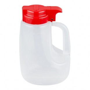 TableCraft PP48R Option 48 oz. Dispenser Jar with Red Top
