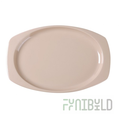 Yanco NS-209T 9-1/2 Inch Oblong Platter Dishwasher Safe Melamine Tan