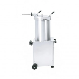 Omcan 46102 26 Inch Electric Hydraulic Piston Sausage Stuffer Stainless Steel with Auto Piston Decompression