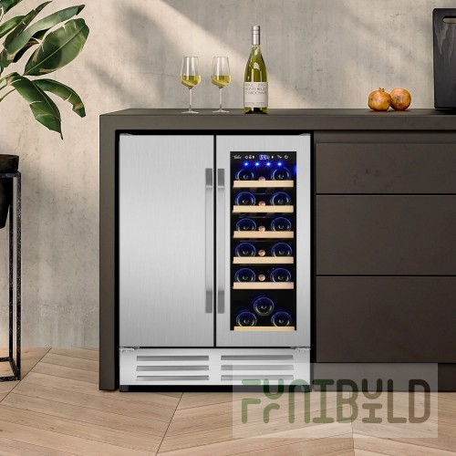 Tablecraft 12053 4.75 Inch Wine Cooler Double Wall Stainless Steel Gold Coated Finish