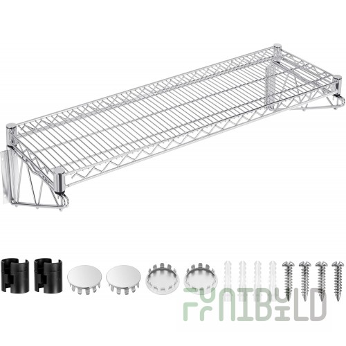 Eagle A2448Z 48 Inch Wire Shelf Zinc Finish Adjustable Add-A-Shelf 300 lbs Capacity