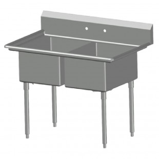 SPG International 2SL1618 Universal Stainless Sink Two Compartment 18