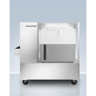 Summit SPRF36LCART 39 Inch Portable Refrigerator Freezer with Mobile Cart