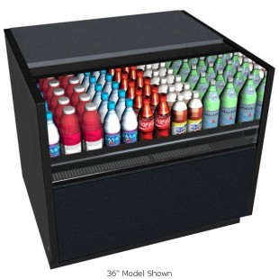 Structural Concepts CO63R-UC-E3 71 Inch Oasis Self-Service Refrigerated Case Black with LED Top Light