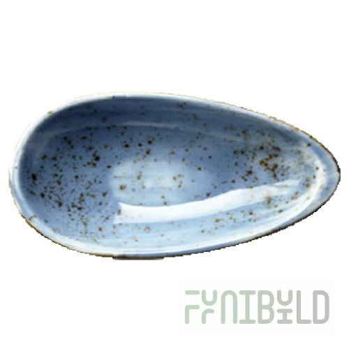 Vertex China LTJ-ASD-S 1 Oz Amande Sauce Dish Oblong Hand Painted Terra Jade
