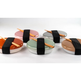 BauscherHepp S5-C2-07-SR0370 6 Inch Diameter Modern Lunch Box Dark Salmon BauscherHepp S5-C2-07-SR0370 6 Inch Diameter Modern Lunch Box Dark Salmon