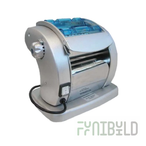 Omcan 46587 5-3/4 Inch Electric Dough Sheeter with Steel Rollers Silver
