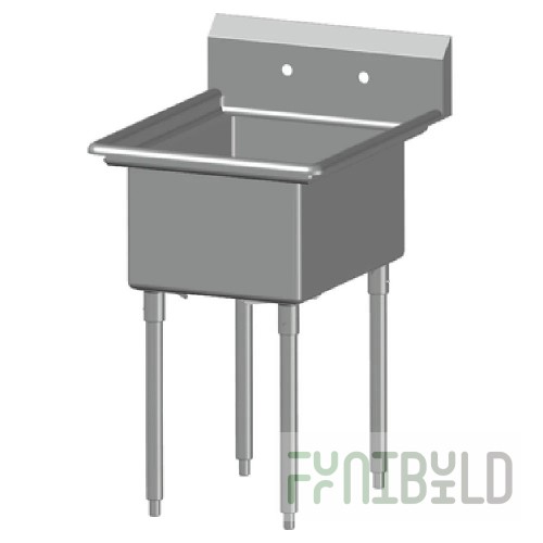 SPG International DI-1-10DF Universal Stainless Drop-In Sink One Compartment 12