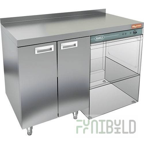 Table with wing d/pmm Hicold NBMSZKP-12/7BP (1200x700x850mm, with wing for dishwasher on the right)