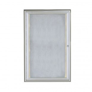 Aarco LOWFC3624 24 Inch Waterfall Bulletin Board Enclosed Aluminum Frame