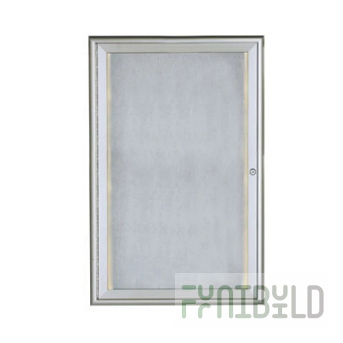 Aarco LOWFC3624 24 Inch Waterfall Bulletin Board Enclosed Aluminum Frame