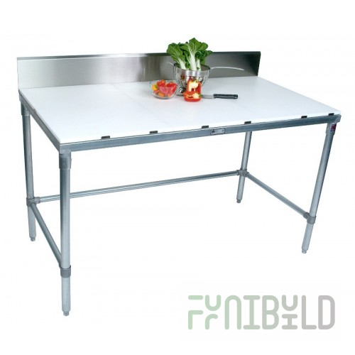 John Boos GMT001 24 Inch Work Table Reversible Poly Top Stainless Steel Base