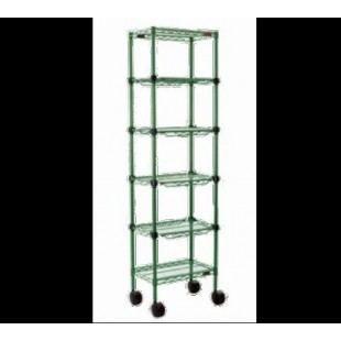 Eagle MC1430-48-4VG 30 Inch 4 Tier Aisle Merchandising Cart Green Epoxy Finish