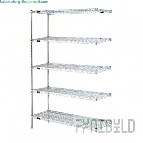 Eagle A5-74-2130C 30 Inch Add-On Shelving Unit 5-tier Chrome Finish Wire