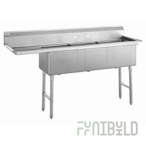 Hubert 29N-057 Kratos® 3 Compartment Sink 76