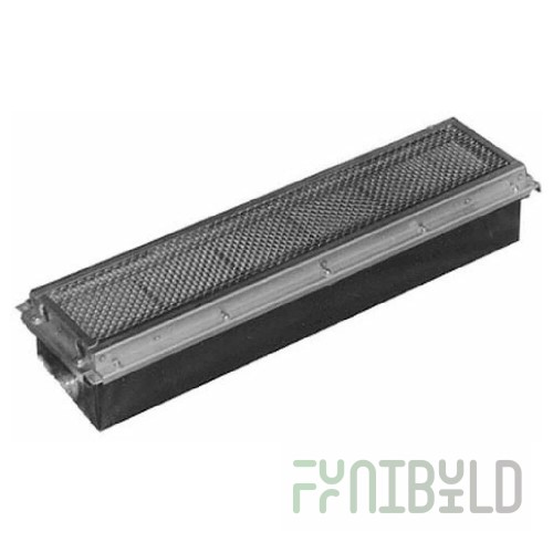 AllPoints 1008897 19 Inch Infra Red Burner Box Steel 18000 BTU - with Wire Mesh