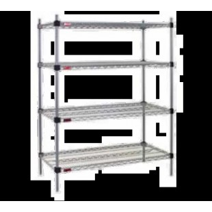 Eagle F2QA2-74-1872C 72 Inch 4-tier Shelving Unit Chrome Finish