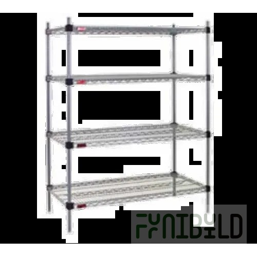 Eagle F2QA2-74-1872C 72 Inch 4-tier Shelving Unit Chrome Finish