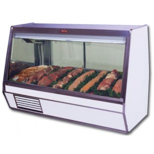 Howard-McCray R-CMS34E-10-BE-LED 124-1/2 Inch Red Meat Service Case with Gravity Coil 3500 BTU