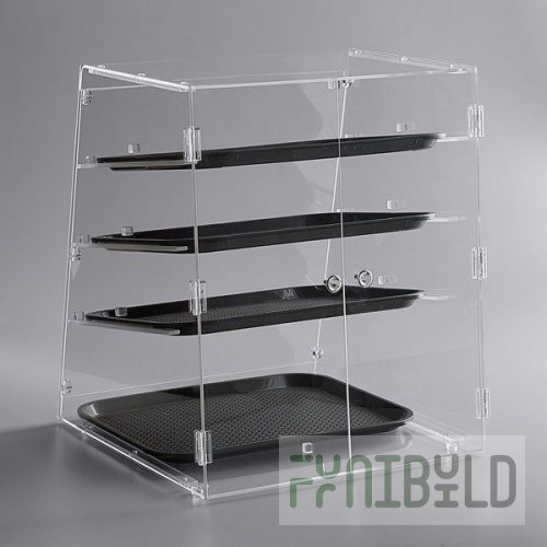 Vollrath KDC1418-4R-06 18 Inch Display Case Acrylic Non-Refrigerated with Slant Front