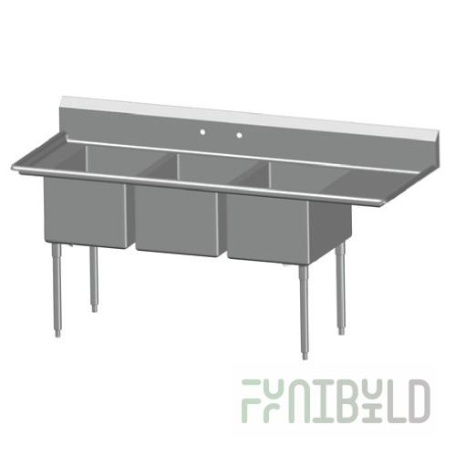 SPG International 2N24-RD24 Universal Stainless Sink Two Compartment 24