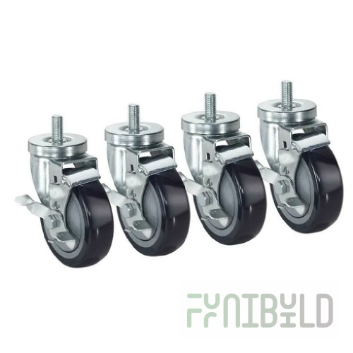 Optional 5 Inch Low Profile Stem Caster with Brake, Krowne 30-141S