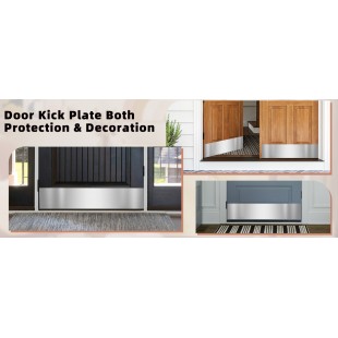 Titan Stainless KP-SS 36 Inch Kick Plate with Impact-Resistant Stainless Steel