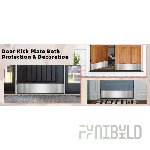 Titan Stainless KP-SS 36 Inch Kick Plate with Impact-Resistant Stainless Steel