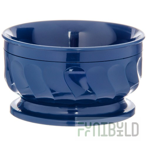 Dinex DX330050 Turnbury 9 oz. Dark Blue Insulated Bowl with Pedestal Base - 48/Case
