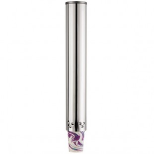 Modular 1008783 Pull-Type Stainless Steel Wall Mount Cup Dispenser for Small Cups