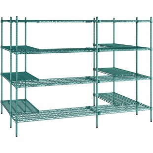 Eagle 1860VG63 60 Inch 4 Tier Wire Shelving Unit with Green Epoxy Finish