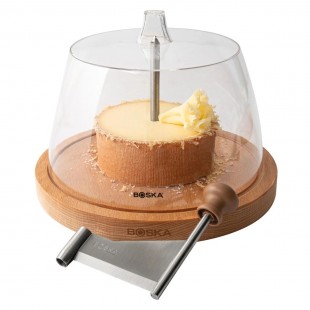 BOSKA Professional Cheese Equipment 850511 Boska Cheese Curler Amigo With Dome 9.6''W X 9.13''D X 8.26''H Beechwood Board